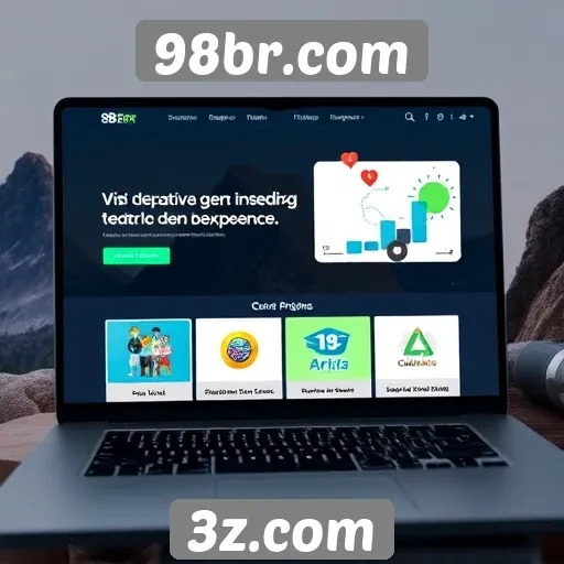 Navegação e interface do site 98br.com